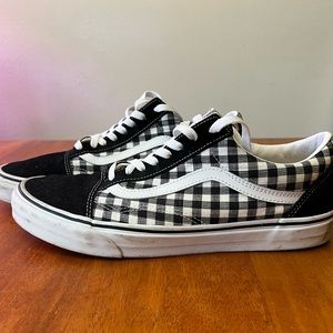 Black and White checker Vans